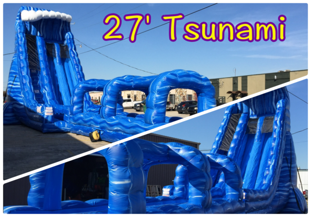 27 ft Tsunami (dual lanes, slip'n'slides) 27 ft Tsunami (dual lanes, slip'n'slides)