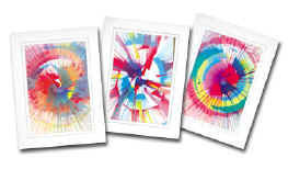 Spin Art - Cards & Frames with Paint Spin Art - Cards & Frames with Paint